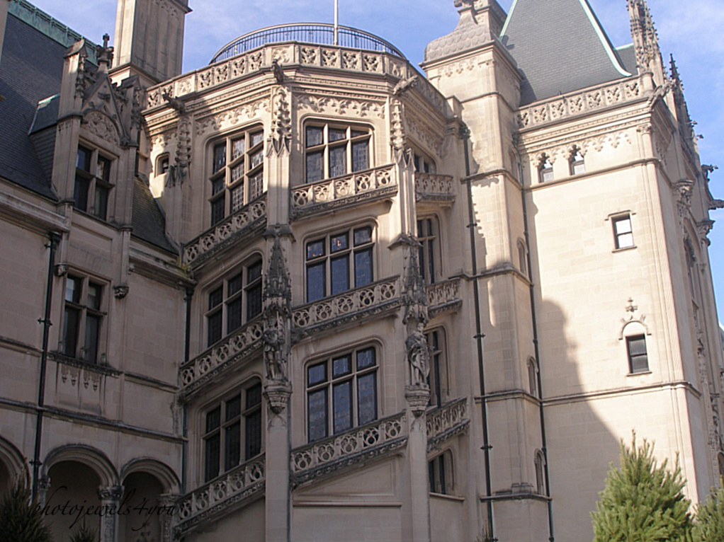 Shadows cast on the building