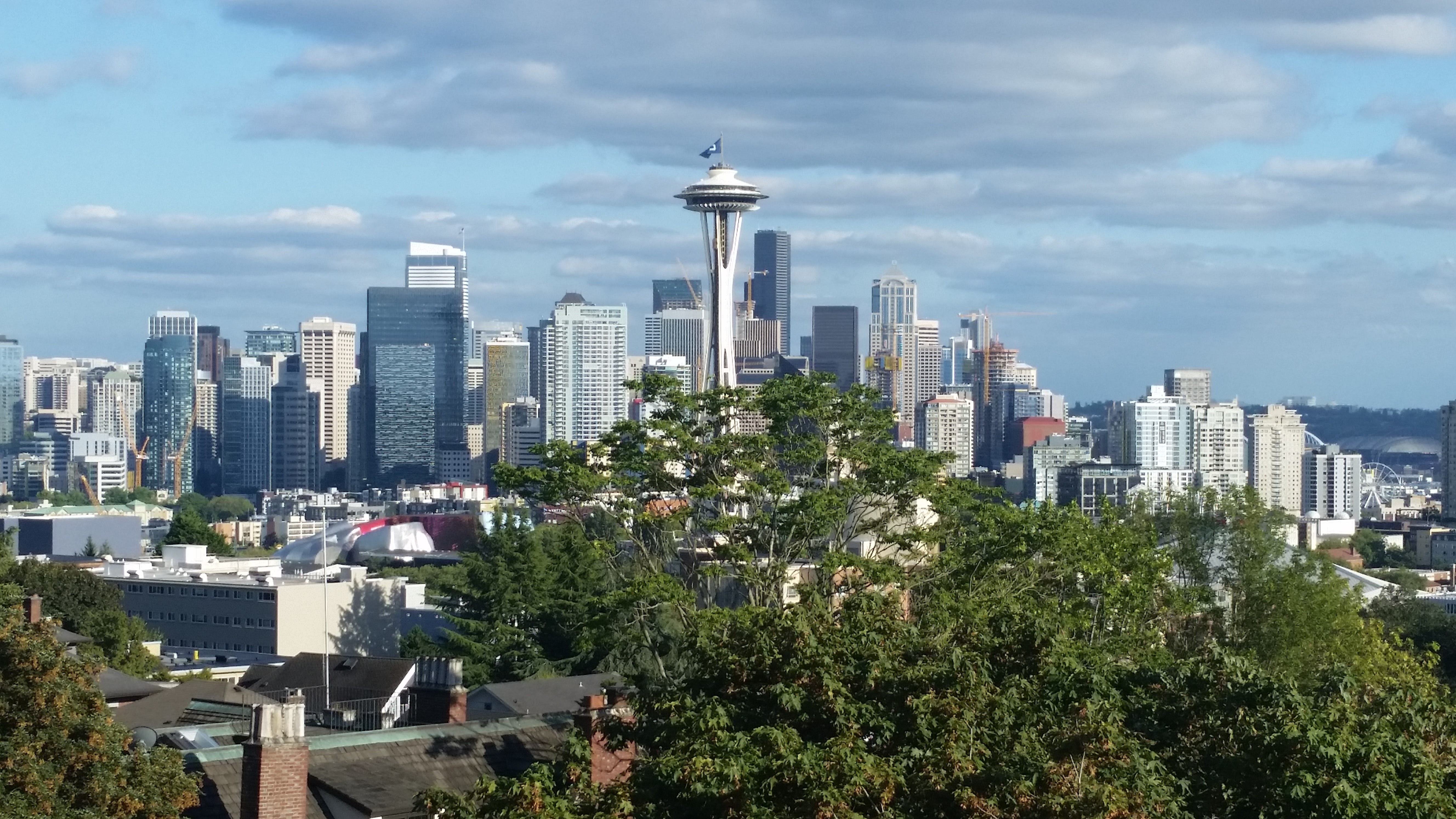 View of Space Needle and city