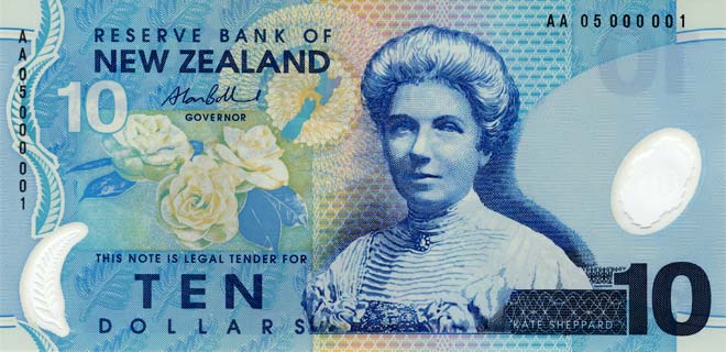 New Zealand Ten Dollar Note