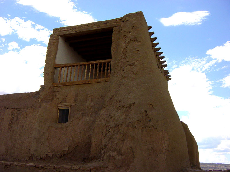 Adobe walls of San Esteban Del Rey Mission in Acoma