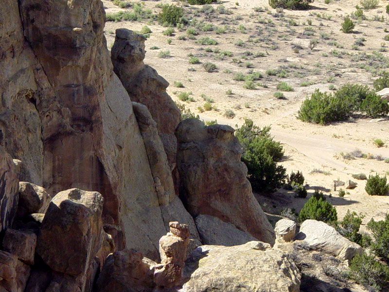 Ancient path used by the Acoma to get down from the mesa top to the valley below, where they farmed and kept their livestock