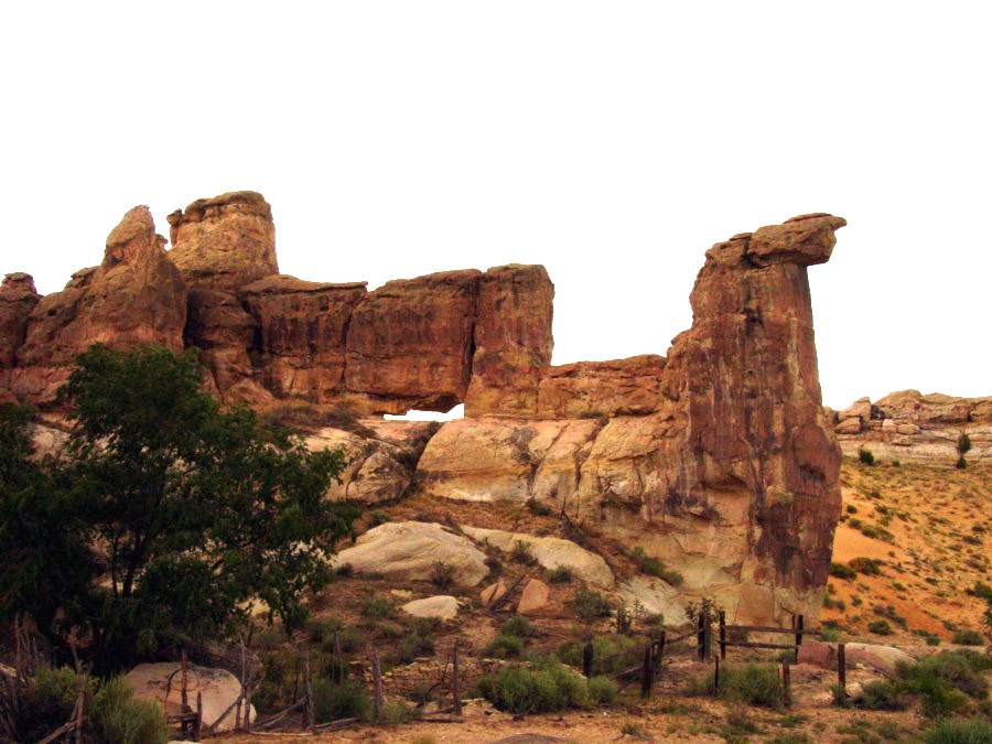 View of rock formations: the camel's back