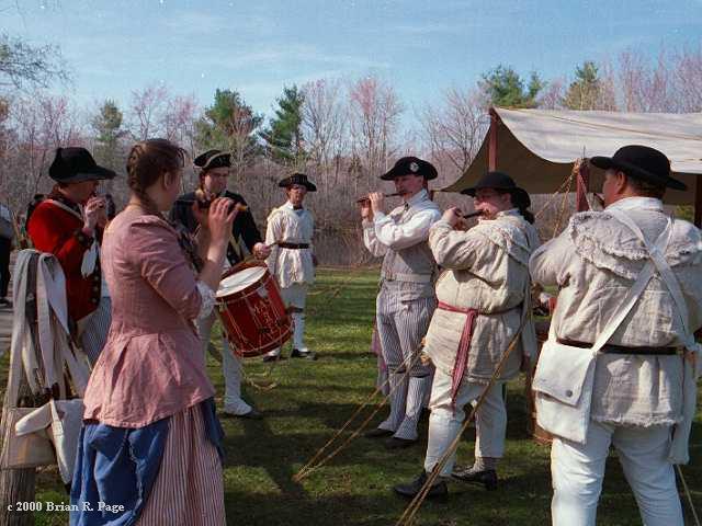 American Colonial Continental Army encampment