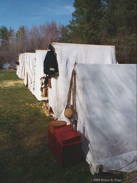 American Colonial Continental Army encampment