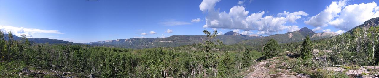 View of Animas Valley, Engineer Mtn, and Durango Mtn Resort