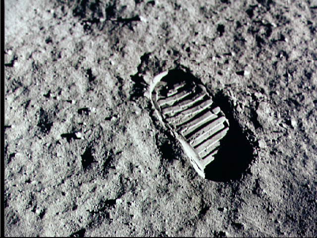 Footprint on the moon