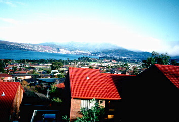 Hobart Harbour looking to Mount Wellington