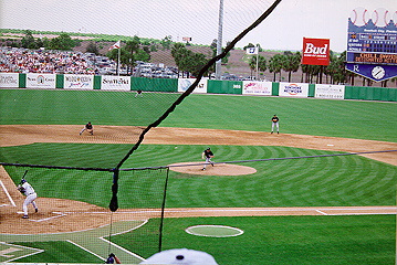 Field shot at a Yankees game in Florida.