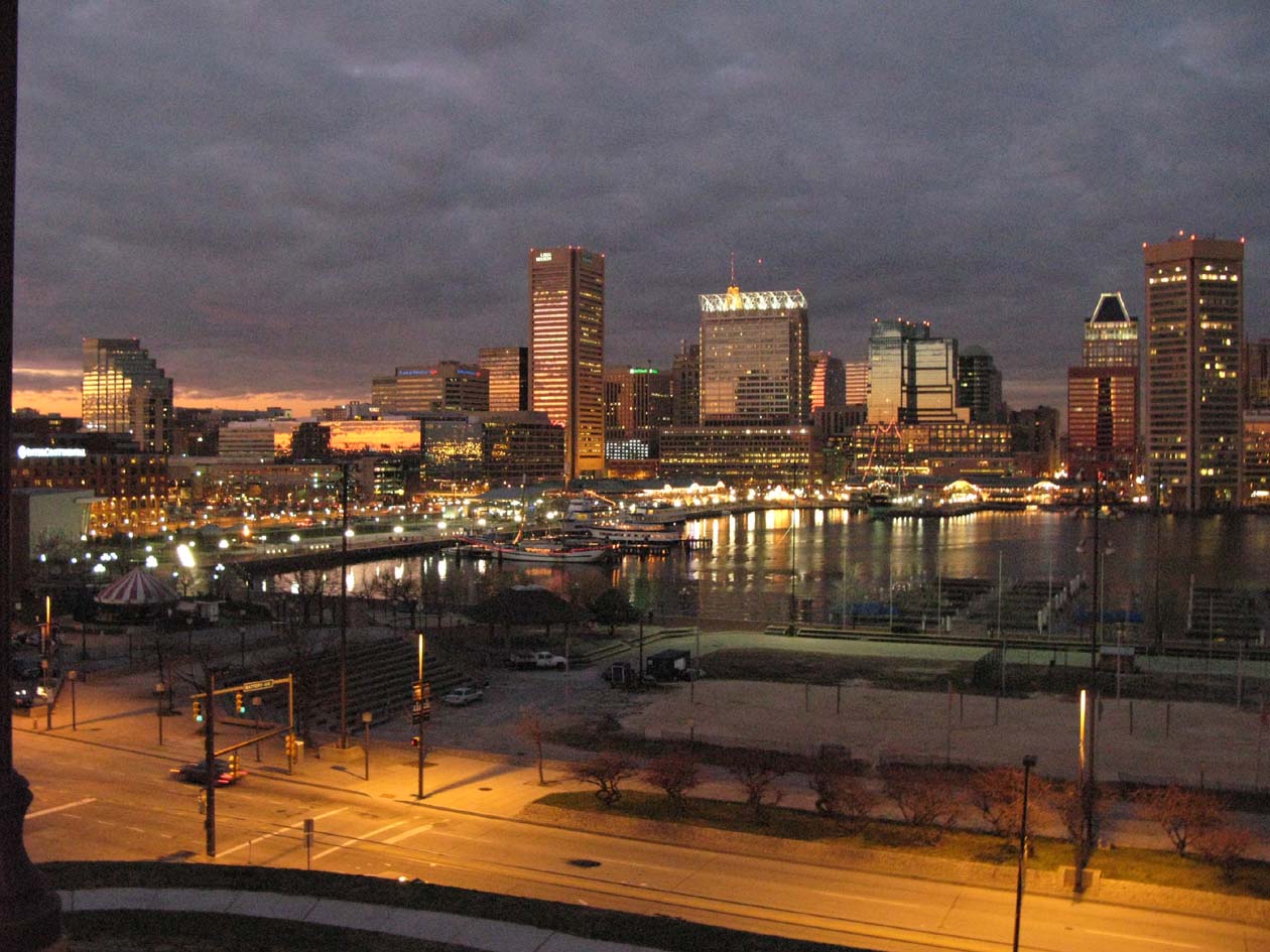 Baltimore at night