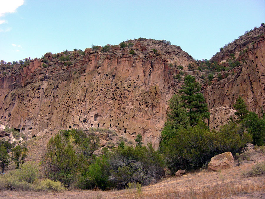 People used the canyon floor to grow crops of corn, beans, and squash along the Frijoles Creek.