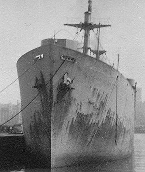 Liberty Ship which took supplies from America to Europe during war