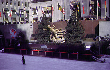 Ice skating at Rockefeller Center