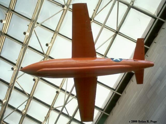 Bell X-1, first supersonic aircraft. Flown by Captain Charles Yeager