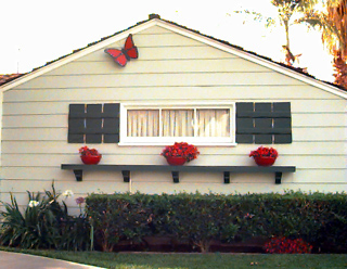 House decorated with butterfly