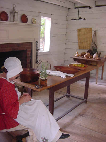 Colonial Era Home with Tussy Mussy on the Table