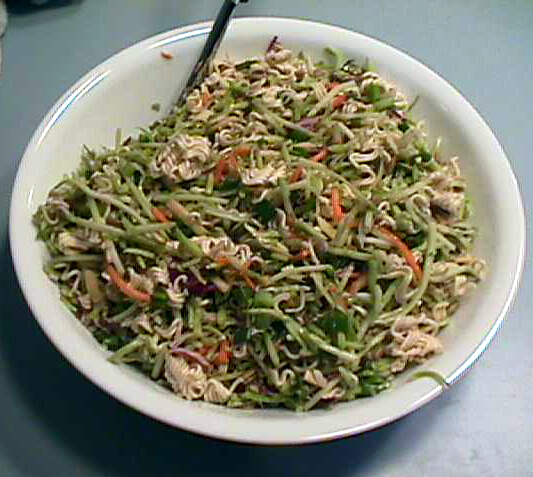 Broccoli stem salad