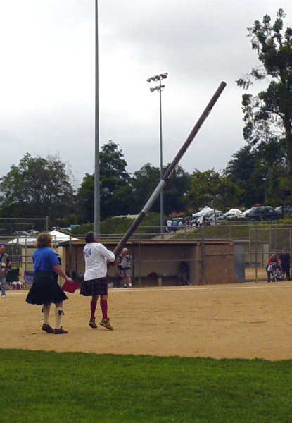 Tossing the Caber at the San Diego Highland Games