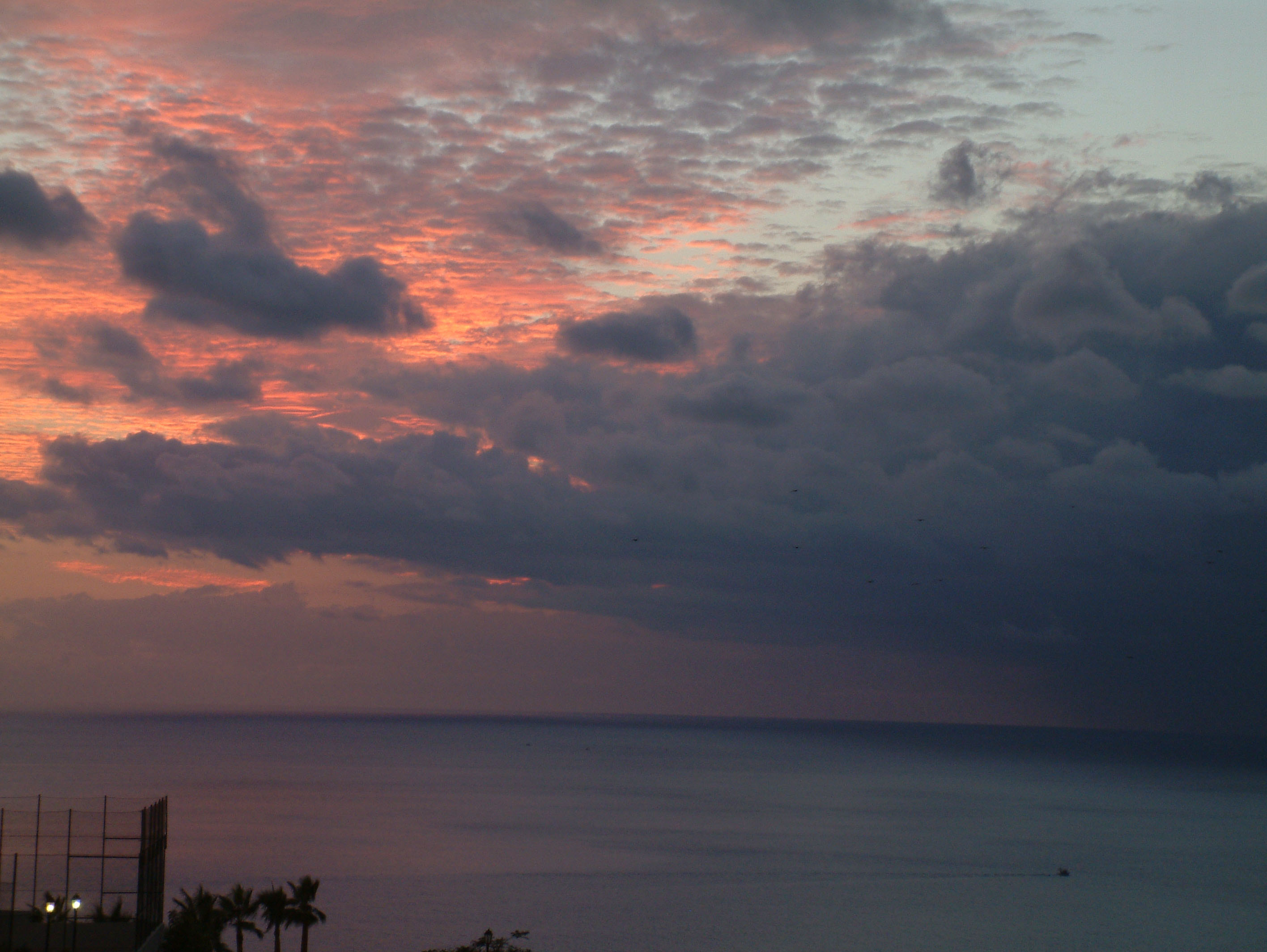 sunset and storm