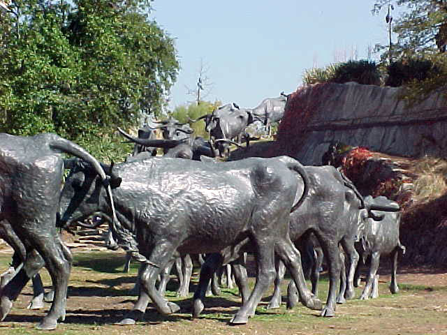 Portion of the Bronze Cattle Drive Sculptures