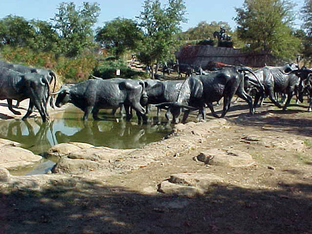 Portion of the Bronze Cattle Drive Sculptures