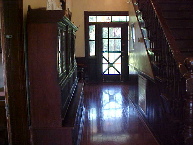 Entry hall into Chinsegut Manor showing German-made Music cabinet used by Margaret Robins