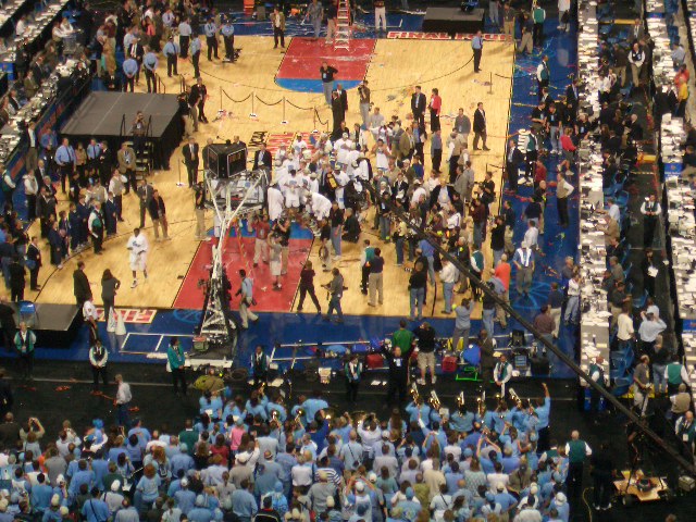 The winners of the Final 4 Celebrate