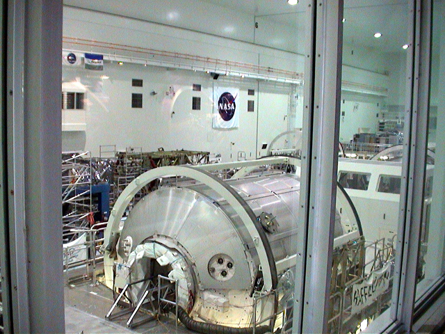 NASA clean room used for preperation of cargo to send on the Space Shuttle to the Space Station. This room is cleaner than clean rooms used to make computer chips.