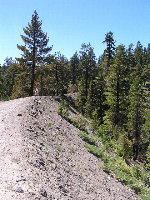 the rim of a dormant volcano