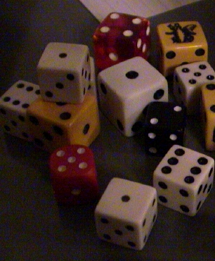 Dice from different games