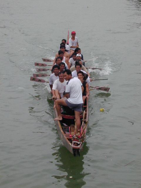 Dragon boat team practice for the big race in June