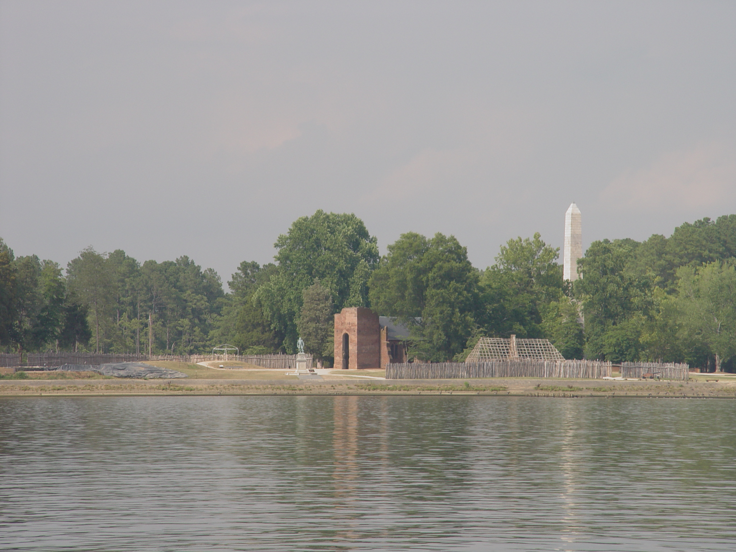 Jamestown archeological site from the river