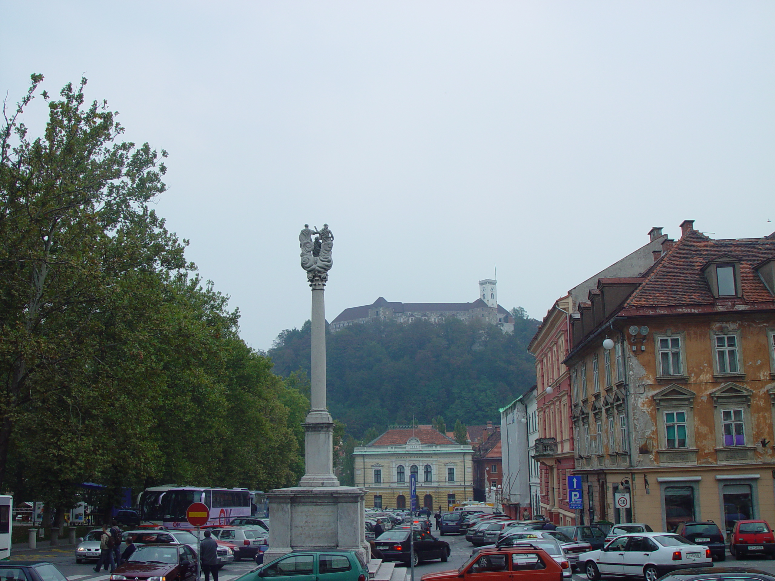 Ljubljana Castle seen from the city