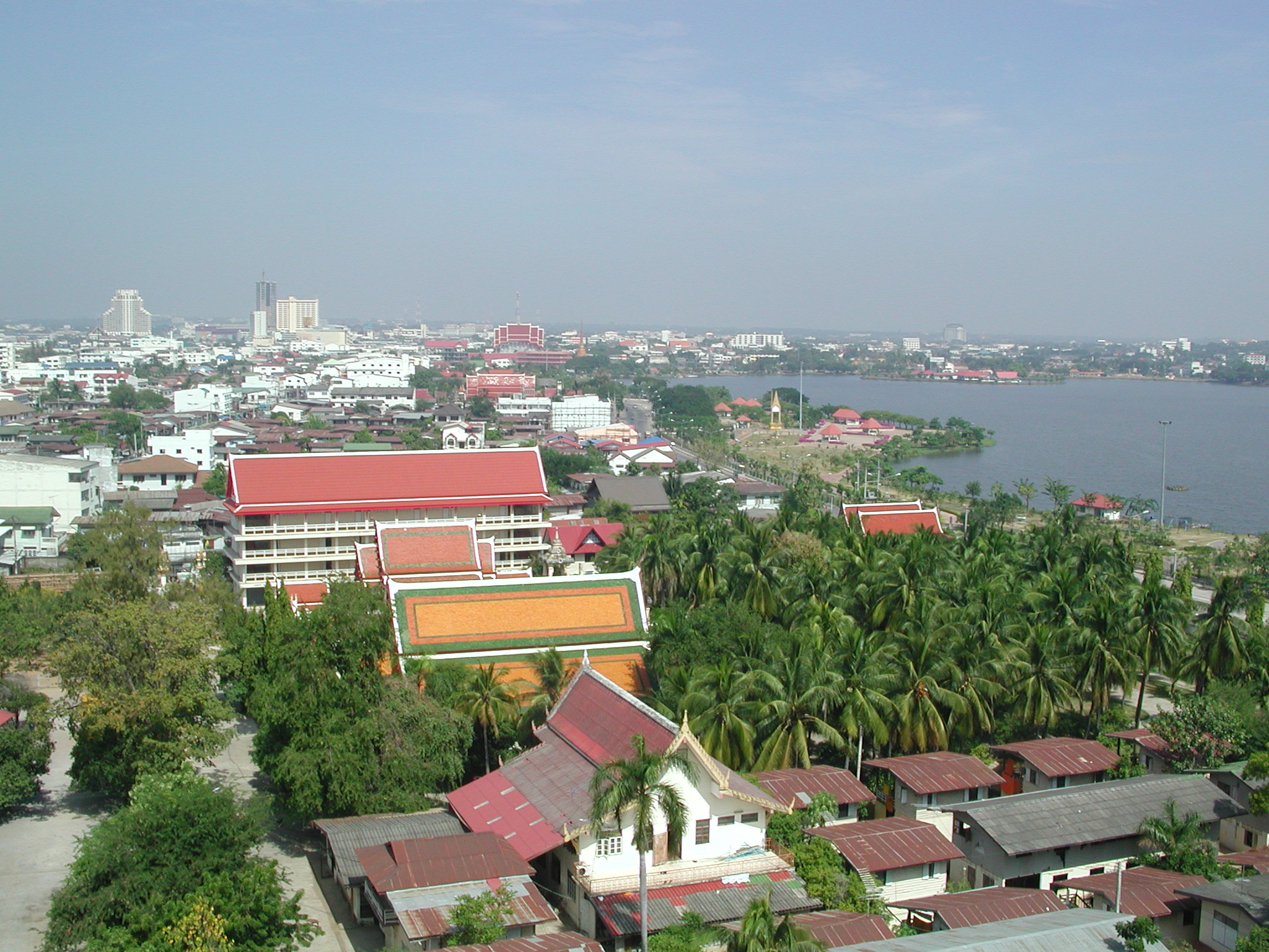 View of downtown Khon Khen, from the top of the temple