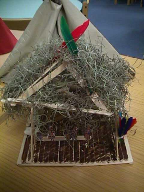 Student created Native American dwelling