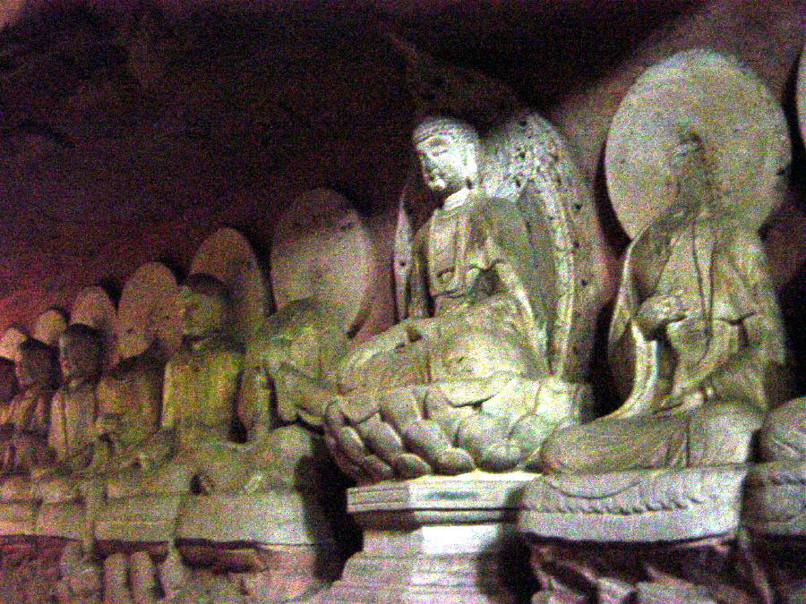 Carvings of religious figures