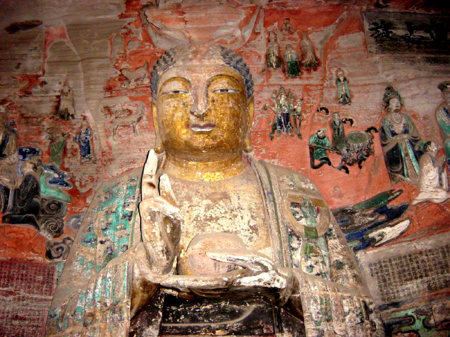 Figure of Buddha showing filial piety