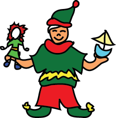 Santa's Elf Making Toys