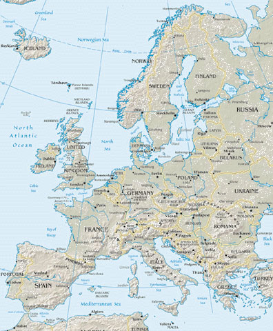 map of Europe