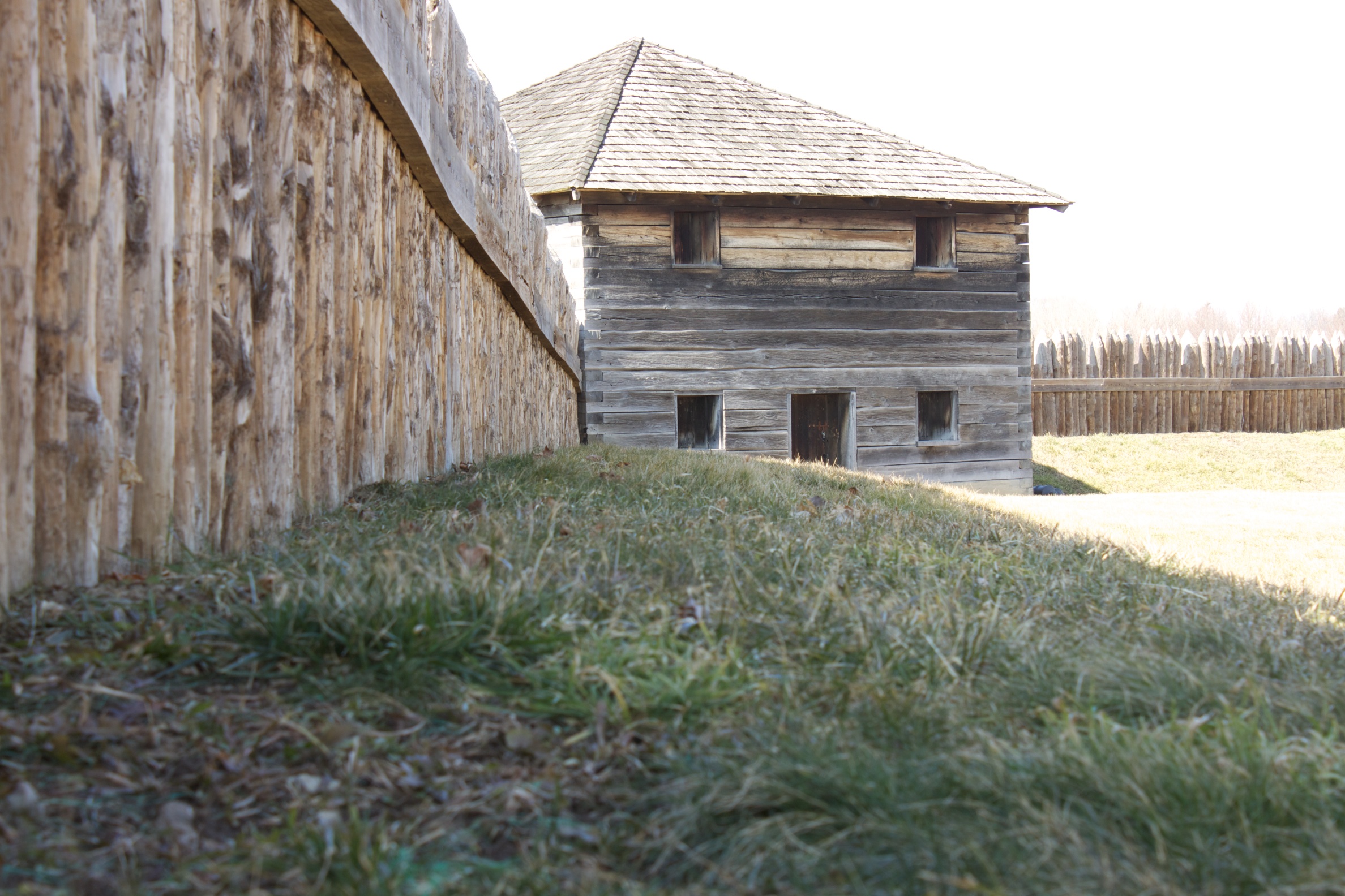 Inside wall of Fort Meigs