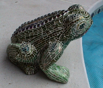 Mosaic frog done in Italian glass tile