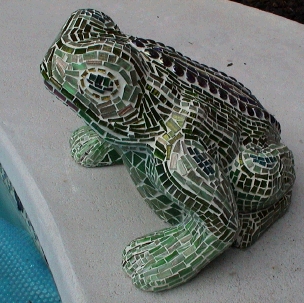 Mosaic frog done in Italian glass tile