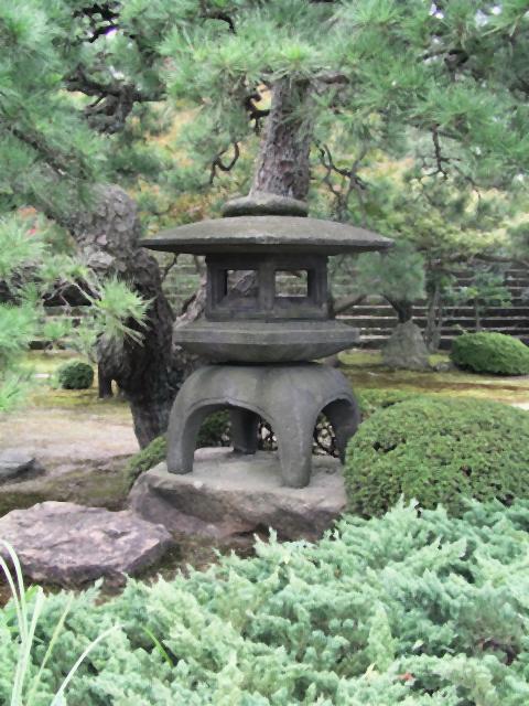 Lantern in a Japanese garden