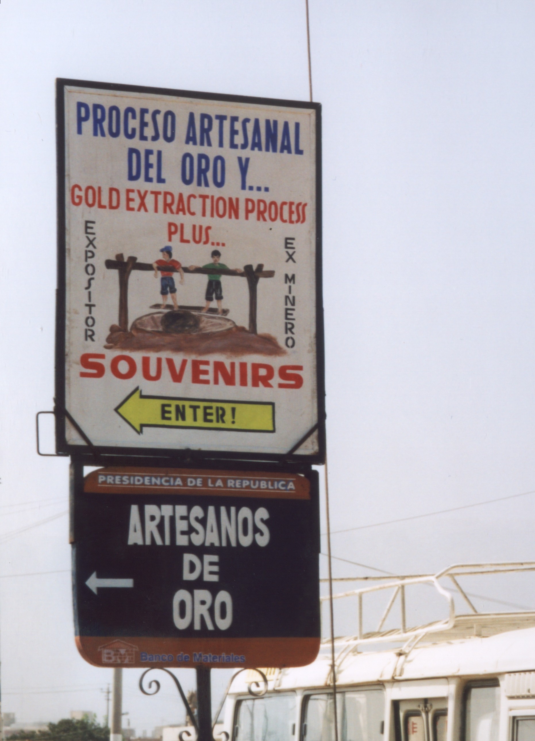 Gold mining sign