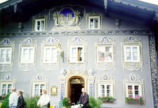 Garmish house in Austria - notice paintings in second story windows