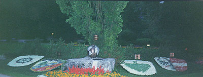 Austrian park at night