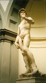 Michelangelo's David at the Galleria Dell 'Academia
