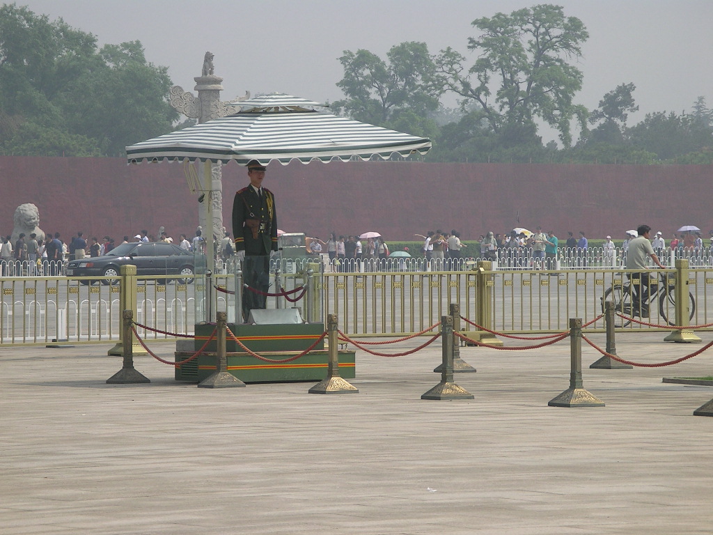 Forbidden City- Guard out in the hot sun