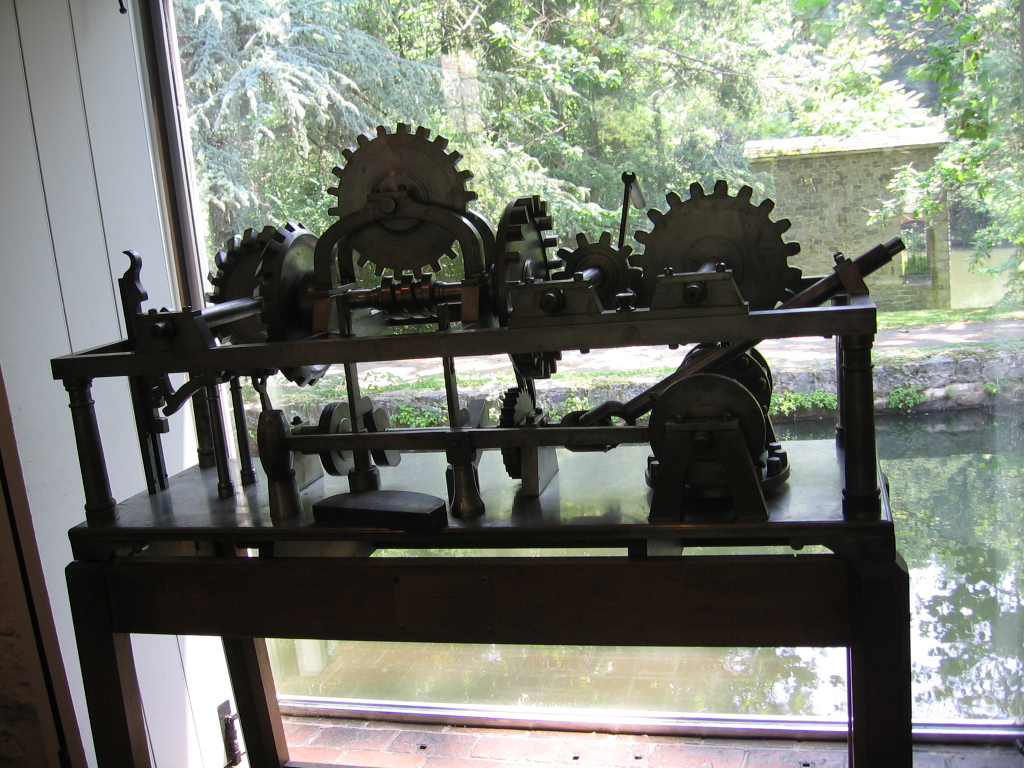 Harvard Machine showing the different types of gearing