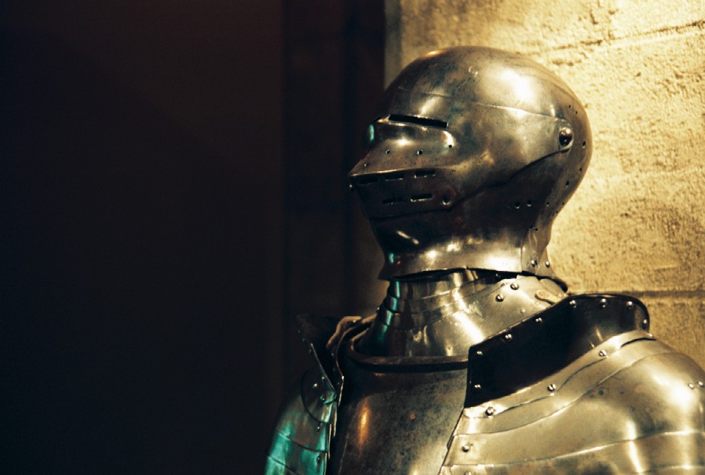 Medieval European armor in the collection of Higgins Armory Museum in Worcester, Massachusetts, USA.