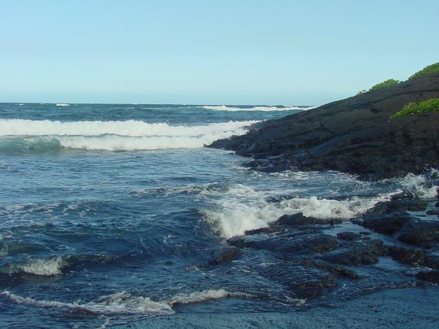 Waves along the shore